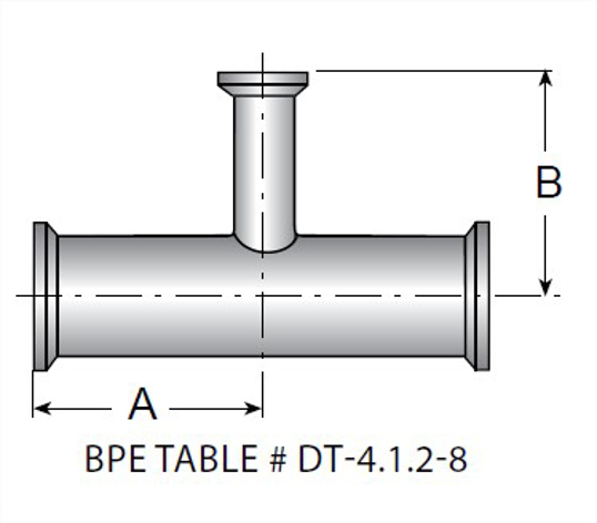 TEG7R - BPE Clamp Reducing Tee 6MO UNS N08367