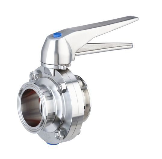 51C STH - Clamp End Manual Butterfly Valve Stainless Trigger Handle