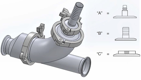 Picture for category EG45ABC - Clamp Ball Check Valve w/Air Blow Check NPT Type C