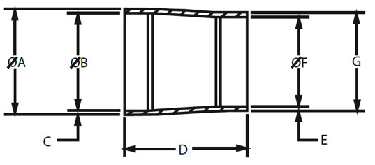 ISO X Tube Transition Adapter