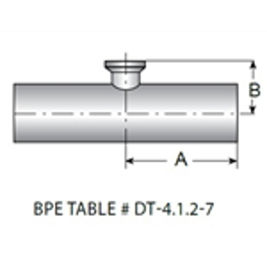 E7RWWCS - Weld X Clamp Short Outlet Reducing Tee