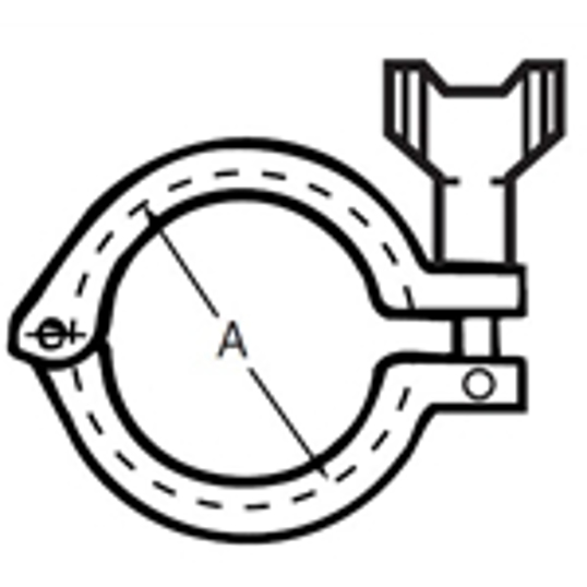 E13IS - E-Line Clamp With Hole in Wingnut