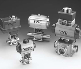 Actuated Two & Three Way Ball Valves from VNE Stainless