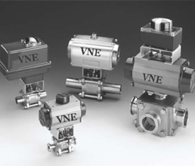 Actuated Two & Three Way Ball Valves from VNE Stainless Actuated Two & Three Way Ball Valves from VNE Stainless